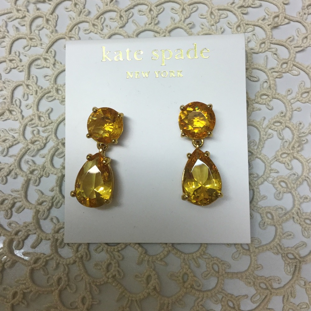 🌸Kate Spade Golden Crystal Earrings